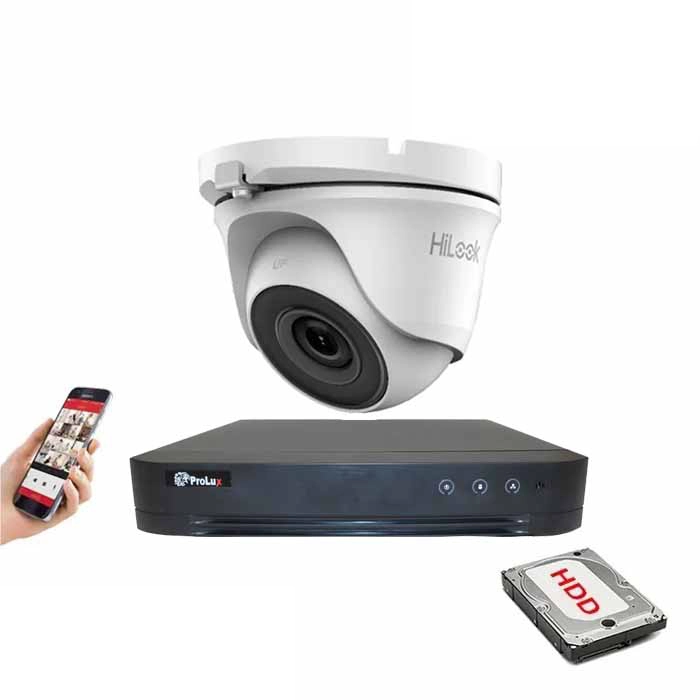 7x Cameras CCTV Security System 2MP HiLook By Hikvision 20m IR DVR ProLux 8 Channel 4MP – 7xTHC-T120-MC – PXD-8208-HYK4MP