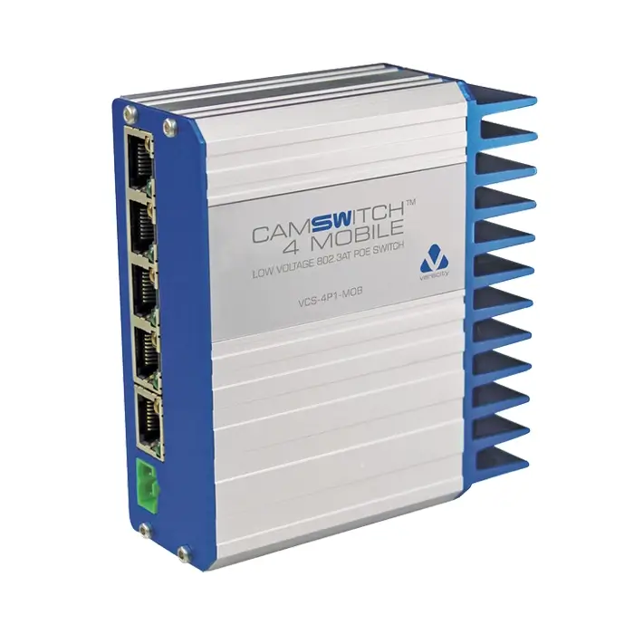 Veracity Low Voltage POE 4 Port Camera Switch 12/24V - VCS-4P1-MOB